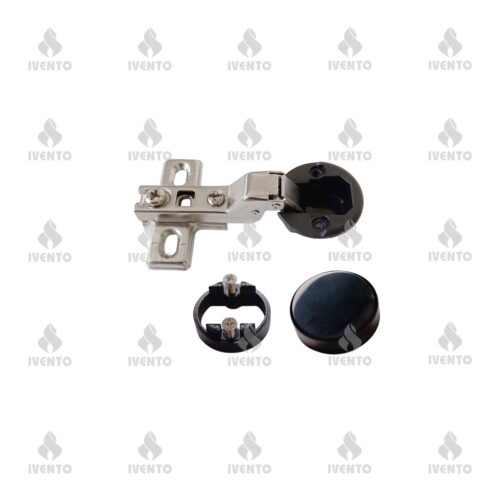 05L.300.12 IVENTO Mini glass hinge half overlay + black cup