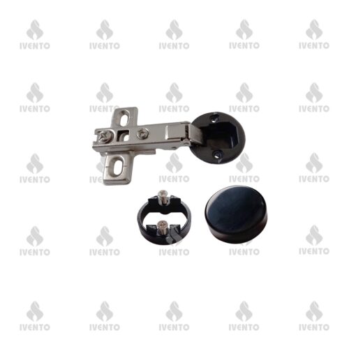 05L.300.11 IVENTO Mini glass hinge full overlay + black cup